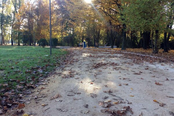 Parco San Valentino di Pordenone: pavimentazione ciclopedonale realizzata con misto stabilizzato Sarone