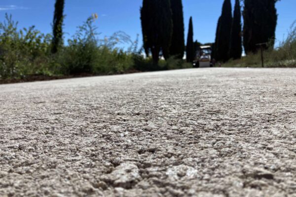 Villa De Claricini Dornpacher a Bottenicco di Moimacco (UD): viale di accesso realizzato con la terra stabilizzata