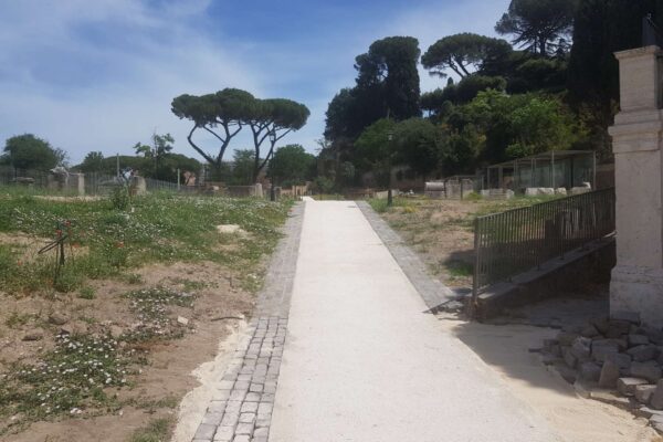 Pavimentazione naturale ecocompatibile con aggreganti calcarei