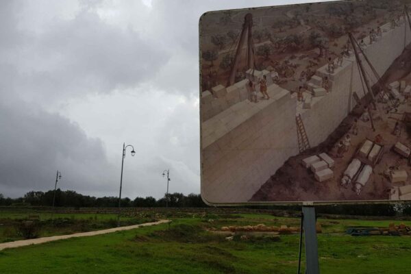Realizzazione di pavimentazione naturale ecocompatibile con misto granulare stabilizzato Parco archeologico Muro Leccese