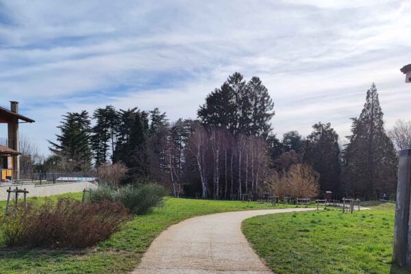 Realizzazione di pavimentazione ecocompatibile in misto granulare stabilizzato percorsi parco di via Masel - Luserna San Giovanni (TO)