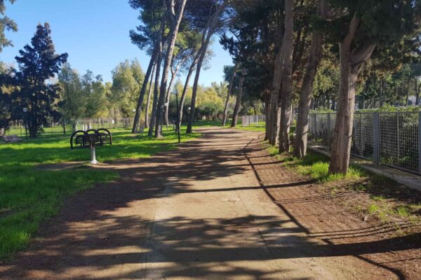 Parco Montefusco - CONI Lecce: realizzazione di pavimentazione naturale ecocompatibile con inerte terroso percorsi ciclopedonali