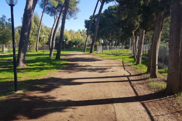 Parco Montefusco - CONI Lecce: realizzazione di pavimentazione naturale ecocompatibile con inerte terroso percorsi ciclopedonali