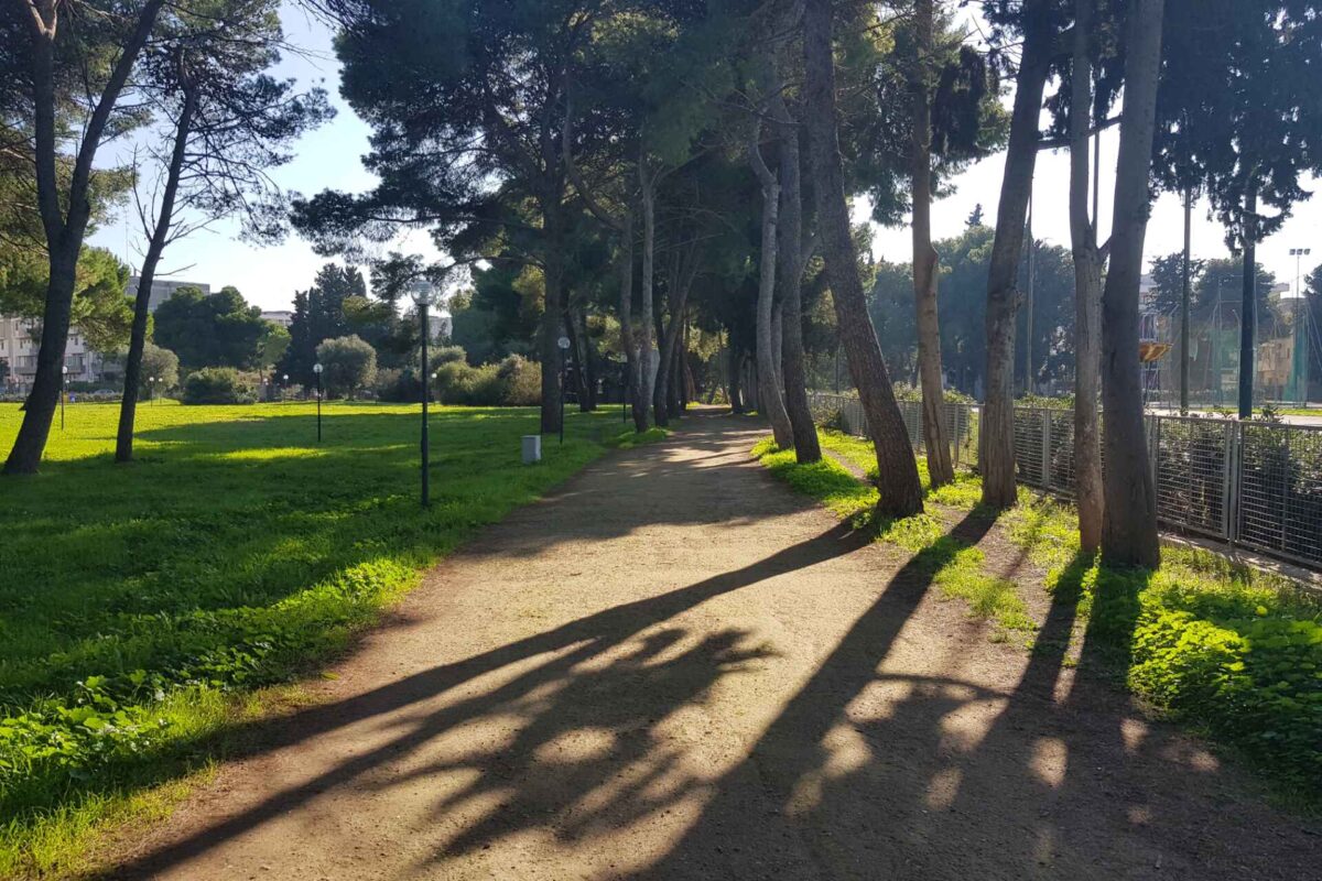 Parco Montefusco - CONI Lecce: realizzazione di pavimentazione naturale ecocompatibile con inerte terroso percorsi ciclopedonali